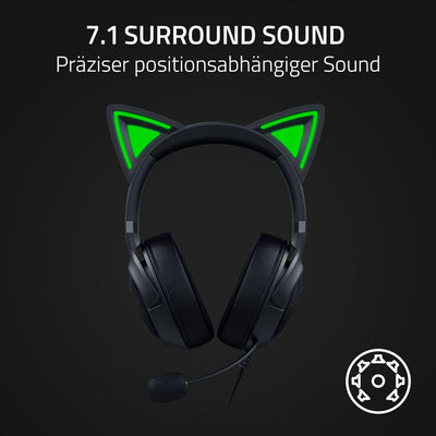 Razer Kraken Kitty V2 - Kabelgebundenes RGB-Headset mit Katzenohren (Reaktive Streaming-Beleuchtung,