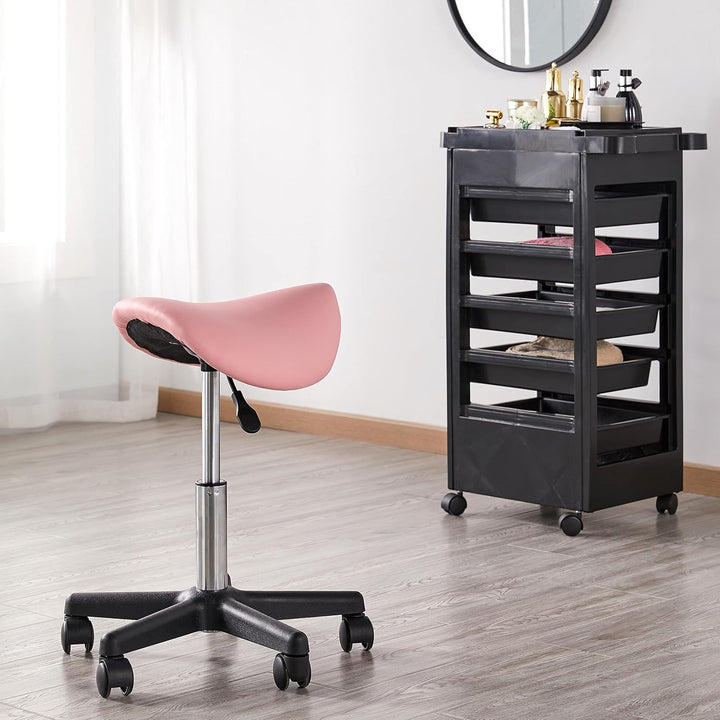 Yaheetech Sattelhocker Rollhocker Drehhocker Praxishocker Arbeitshocker Bürohocker Sitzhocker Hocker