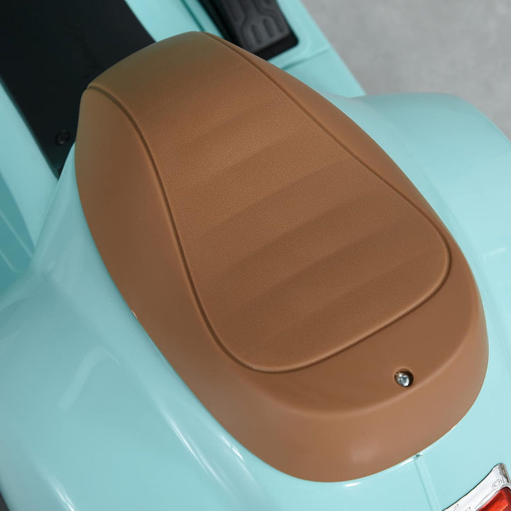 HOMCOM Elektro Kindermotorrad Vespa Elektromotorrad mit LED-Licht, Sound, Kinder Elektro Motorrad fü