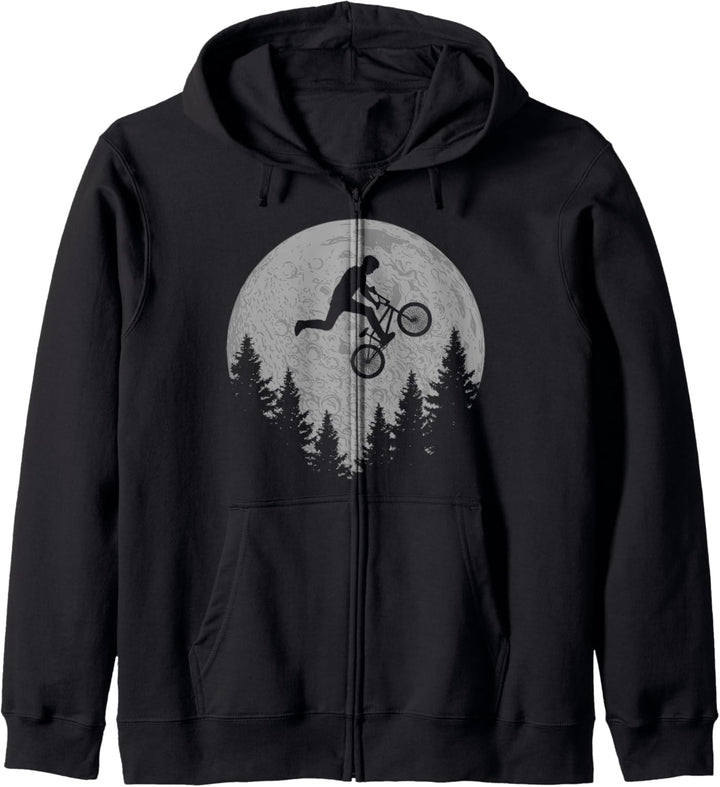 BMX Stunt Dirt Bike Mond Freestyle Fahrer Geschenk Kapuzenjacke