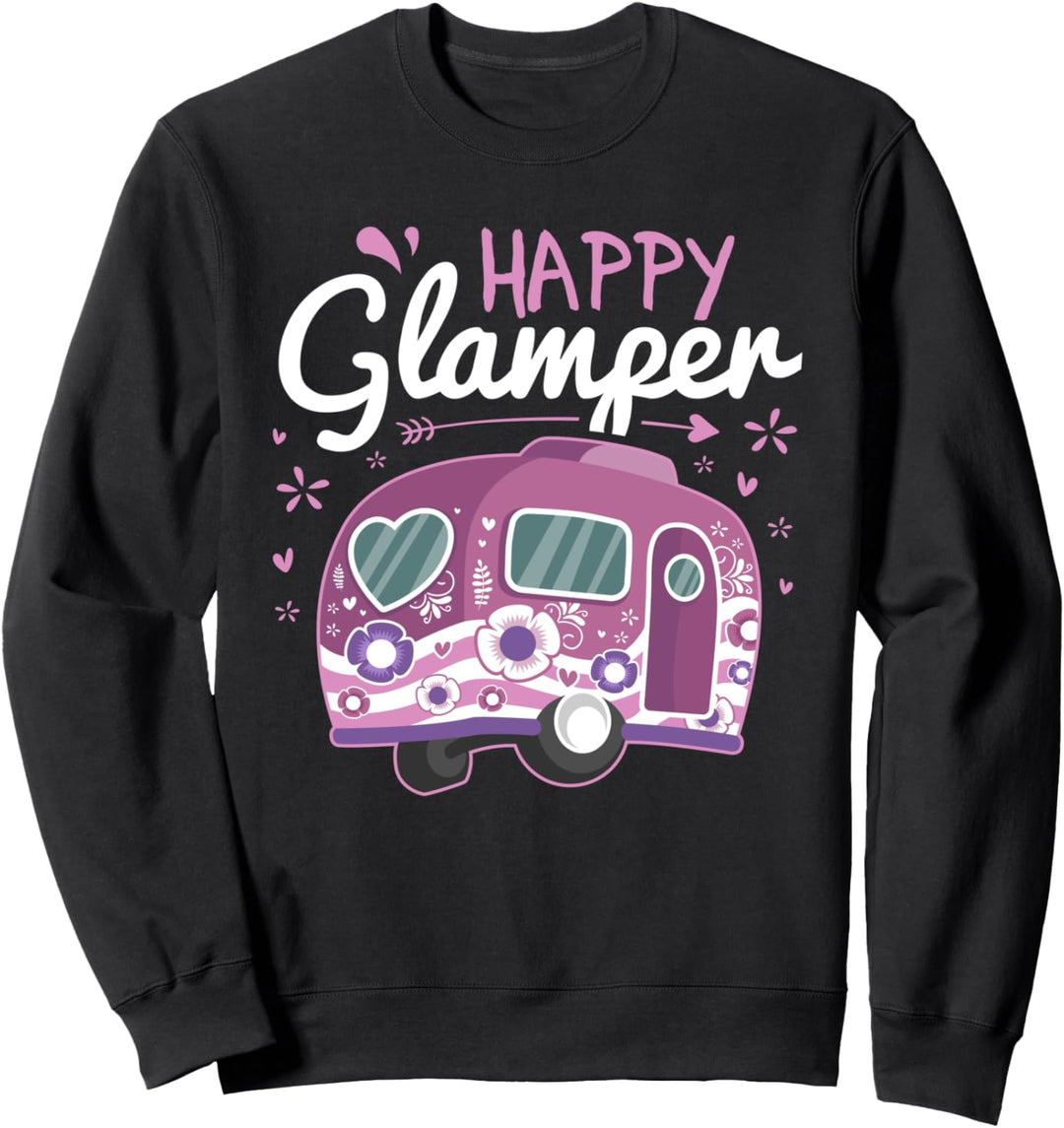 Glückliches Glamper Caravan Camping Glamping Gear Geschenk Sweatshirt