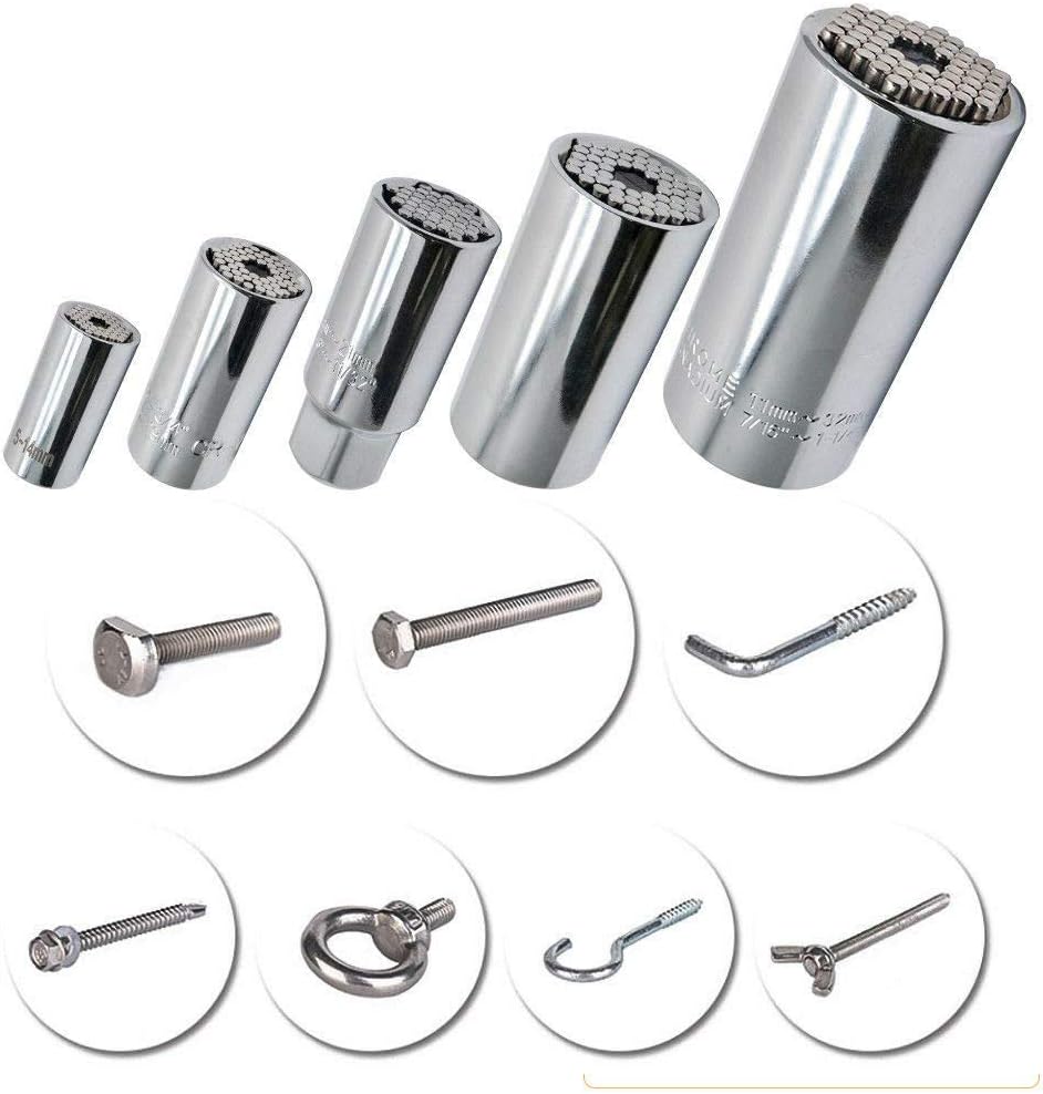 BE-TOOL Steckschlüssel-Universal-Steckschlüssel-Set, Bohrmaschinen-Adapter, selbstjustierende Kombin