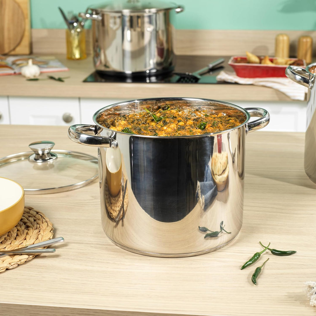 Russell Hobbs Classic Collection 24cm Suppentopf – Kochtopf aus Edelstahl, Deckel aus gehärtetem Gla