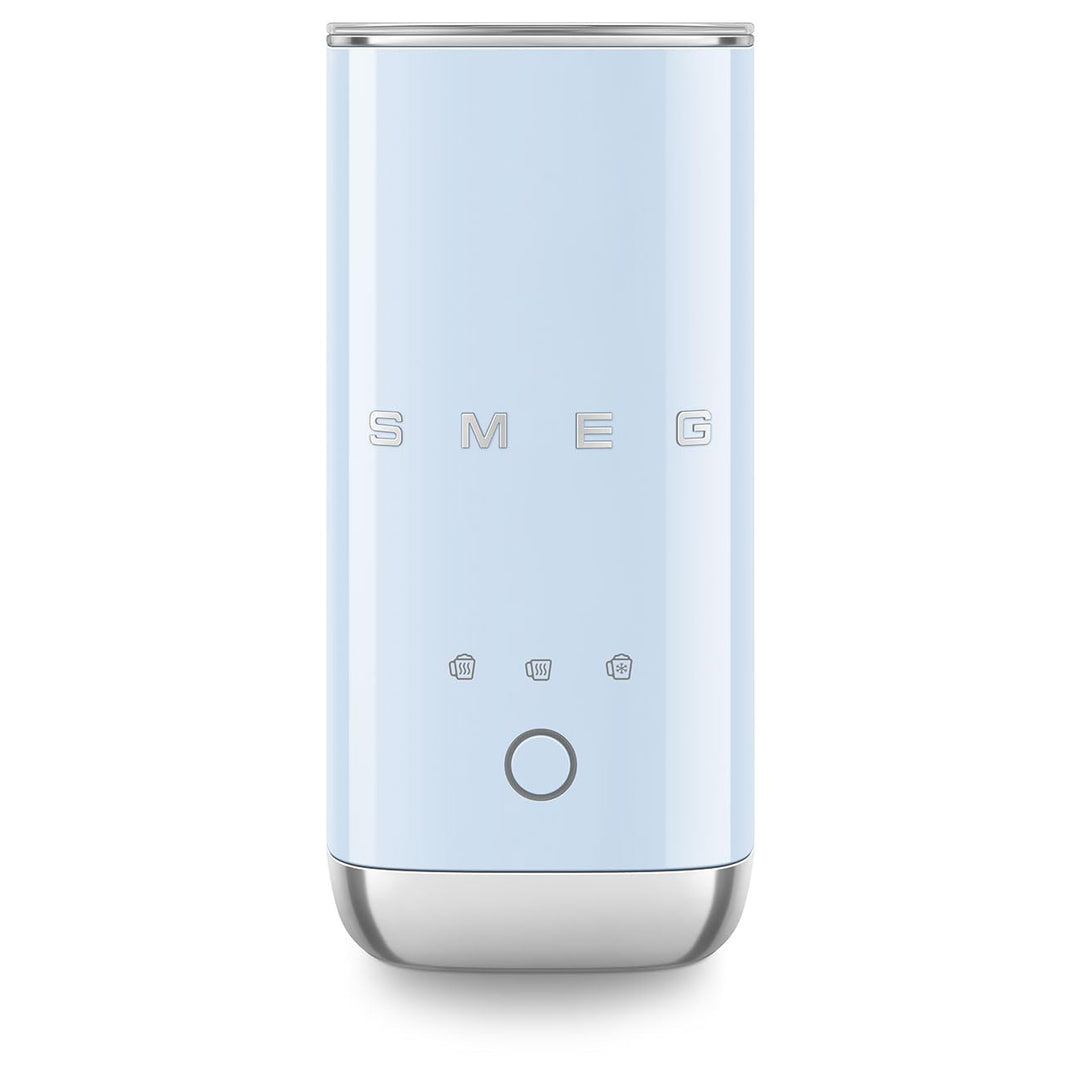 Smeg, MFF02PBEU Elektrischer Milchaufschäumer, 3 Getränkefunktionen, abnehmbarer Schneebesen, Antiha