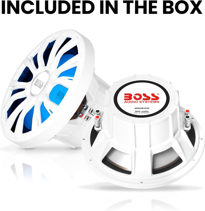 Boss Marine 800w Mrgb10w Speaker One Size