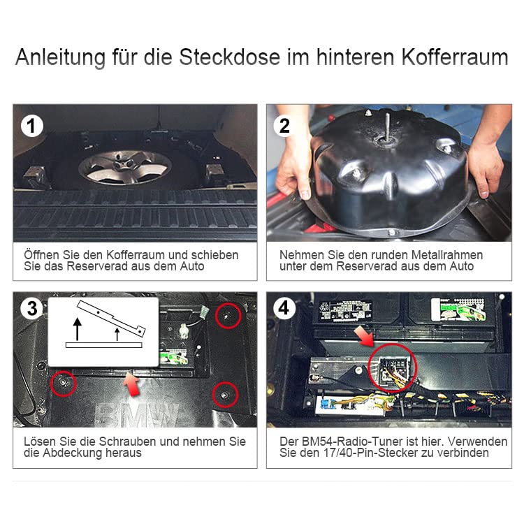Erisin BM6M Verlängerungskabel für BMW 3er E46 5er E39 X5 E53 M3 M5 E38 Autoradio (inkl. Fakra Radio