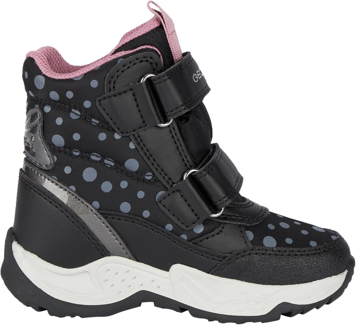 Geox Mädchen J Sentiero Girl B AbAnkle Boot 26 EU Black Dk Silver, 26 EU Black Dk Silver
