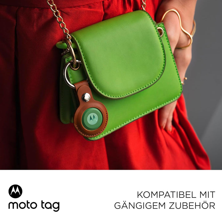 Motorola Moto Tag – Smart Tracker, 4er Pack (Android 9+ kompatibel, Bluetooth 5.4, IP67 Wasserschutz
