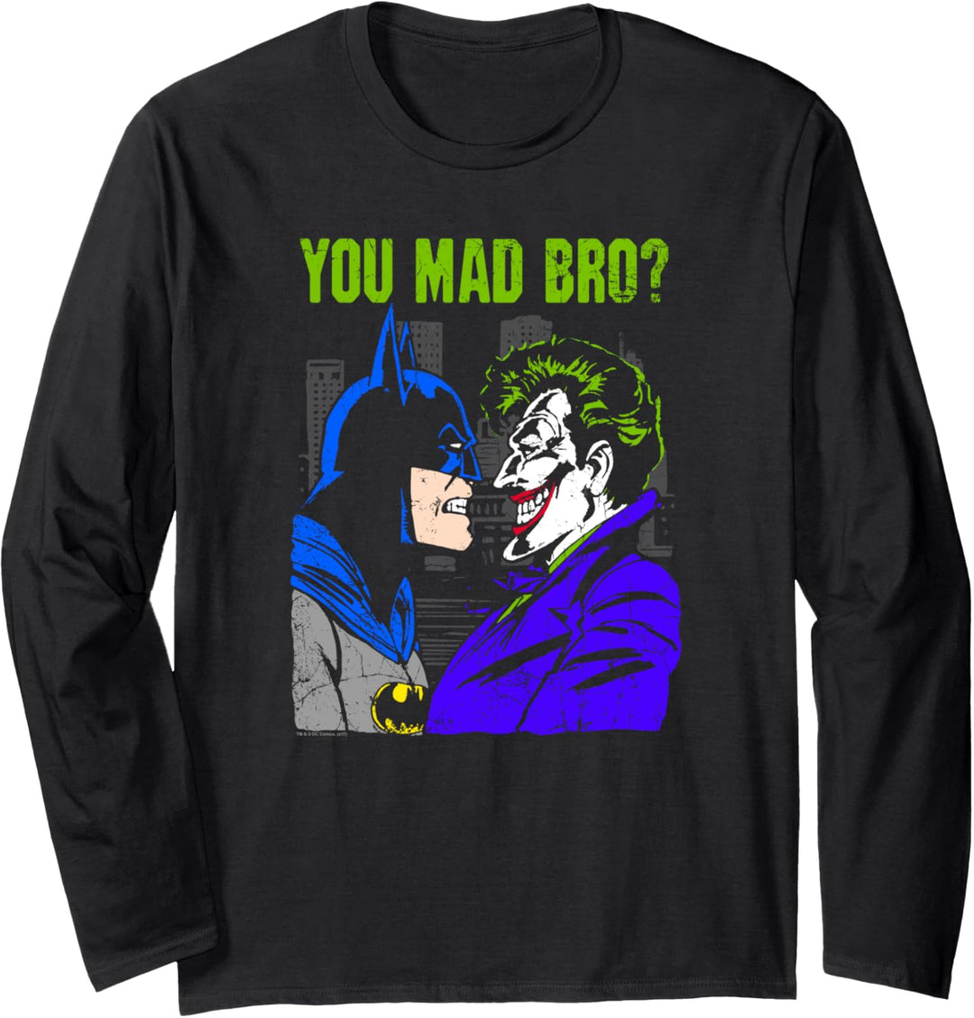 Batman Joker Mad Bro Langarmshirt