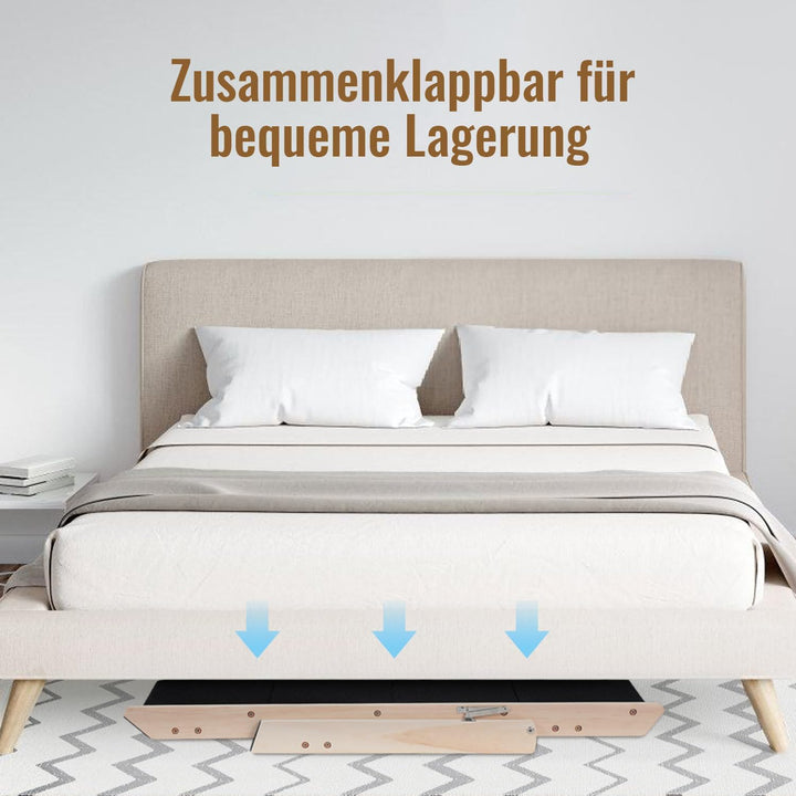 Hunderampe, 4 Stufen, klappbar, 2-in-1 Hundetreppe bis 80 kg Tragfähigkeit 80 Kg 2-in-1, Höhe 65,5 c