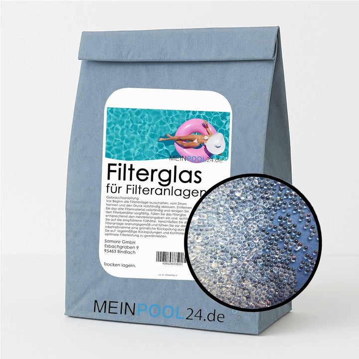 25 KG MEINPOOL24.DE FILTERGLAS FILTERGLASKUGELN 0,4-0,8 MM GLASKUGELN ANSTATT FILTERSAND