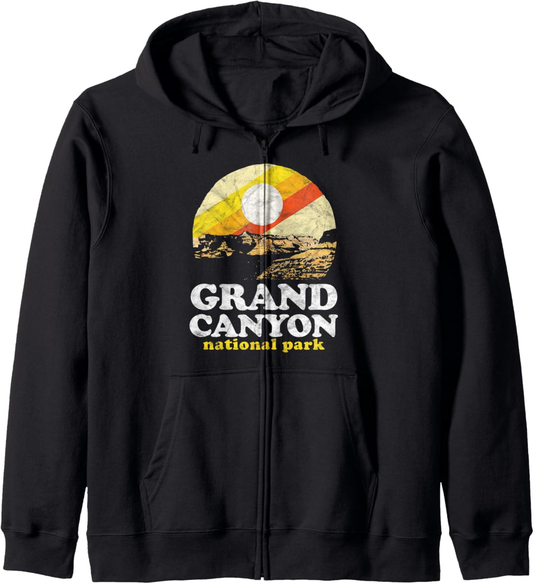 Vintage Grand Canyon Retro Eighties Distressed Graphic Kapuzenjacke