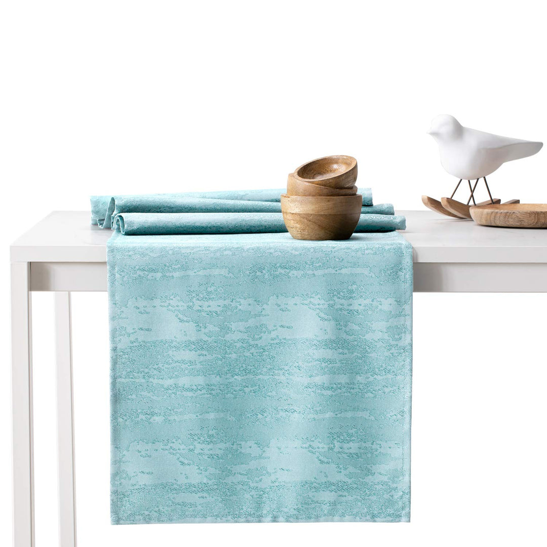 AmeliaHome Tischläufer Set 35x250 cm und 115x250 cm Lotuseffekt Wasserabweisend Schlangenhautmuster