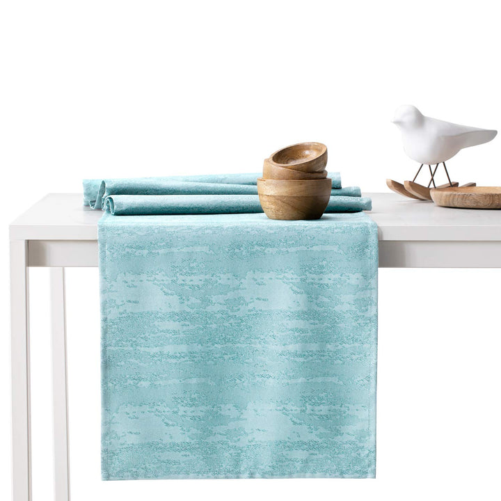 AmeliaHome Tischläufer Set 35x250 cm und 115x250 cm Lotuseffekt Wasserabweisend Schlangenhautmuster