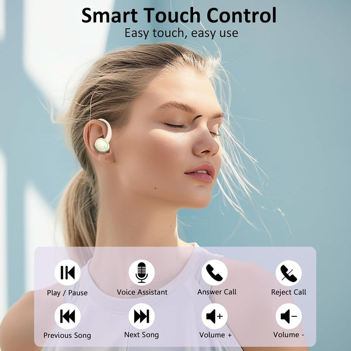 Matast 2026 Bluetooth Kopfhörer Sport, Kopfhörer Kabellos Bluetooth 5.4 mit ENC Noise Cancelling und