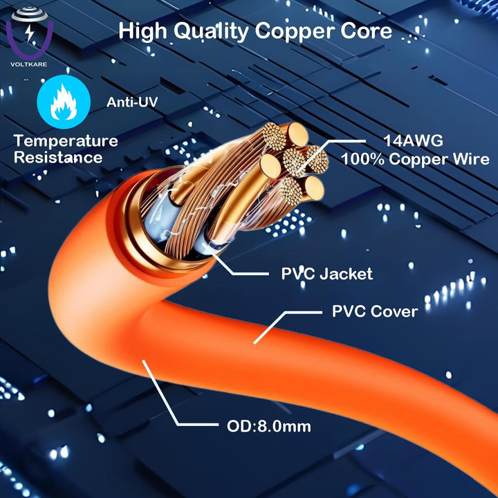 Solar Verlängerungskabel mit XT60I Adapter, 2,5m 12AWG+14AWG Hochstrom Ladekabel für EcoFlow, Anker