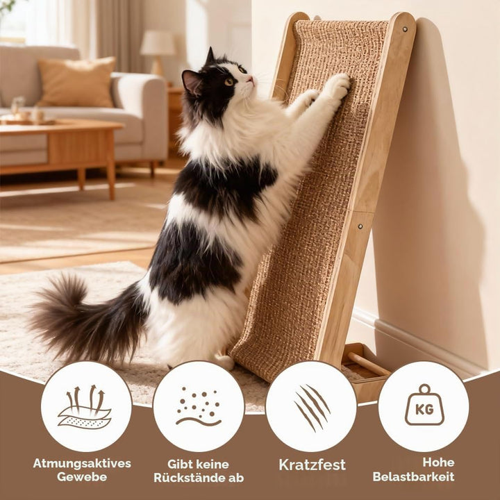 Kratzbrett Katze, 72 cm Hohe L-förmiger Kratzpappe für Katzen, Sisal Kratzbretter Katze, Verschleiss