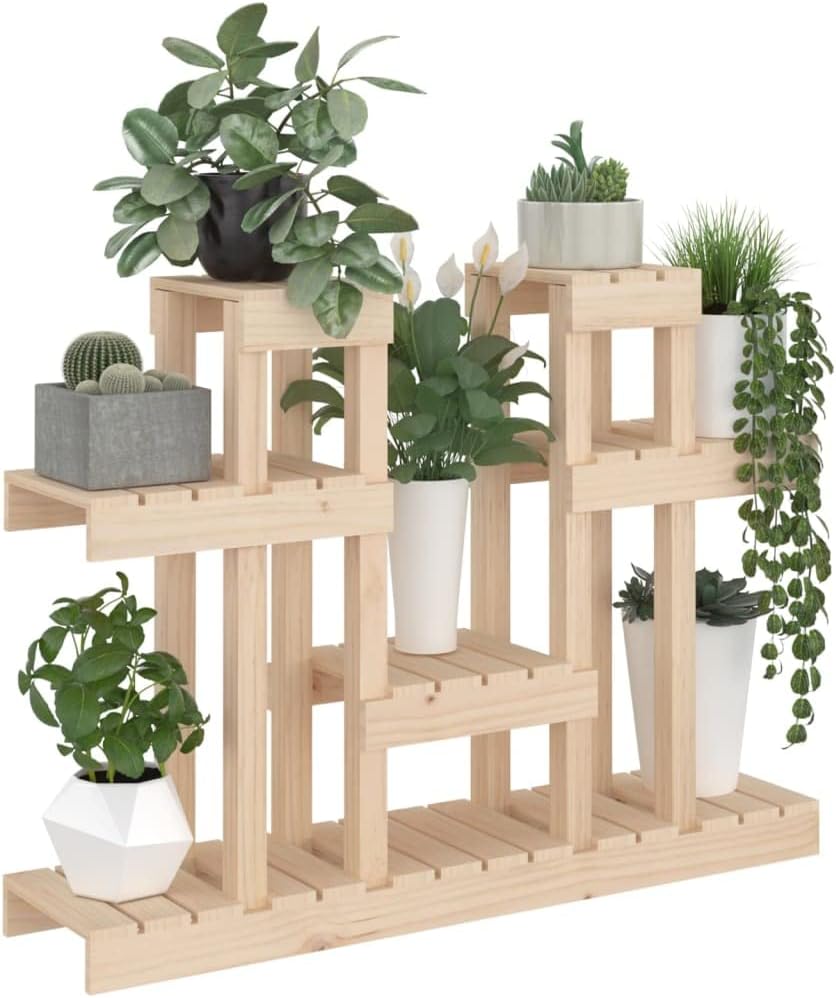 puraday Pflanzenständer Gartenregal Pflanzregale Outdoor Blumentopf Ständer Blumentreppe Outdoor Pfl