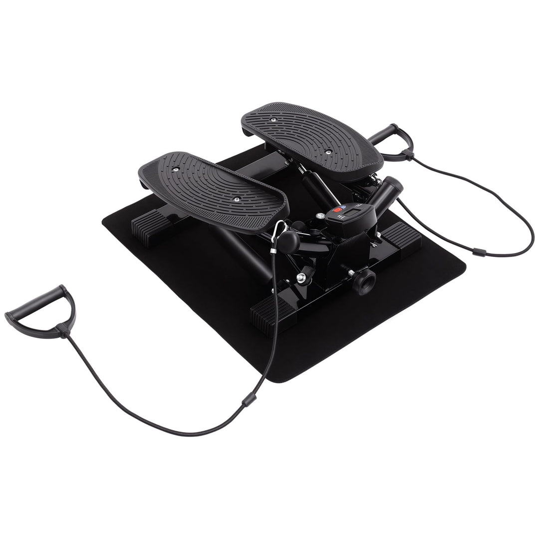HOMCOM Mini Stepper Sidestepper Fitness Heimtrainer inkl. Trainingsbänder