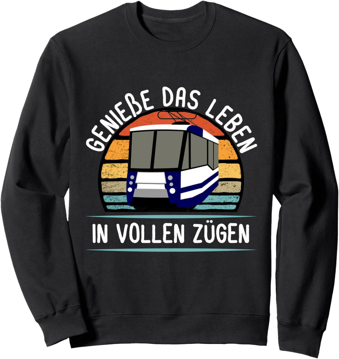 Geniess das Leben in vollen Zügen Tatra KT4D Strassenbahn Tram Sweatshirt