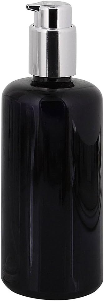 Violettglas Mironglas Gel-Spender Flasche Silber Lotionspender Kosmetex Glas-Flasche, Miron Flakon,