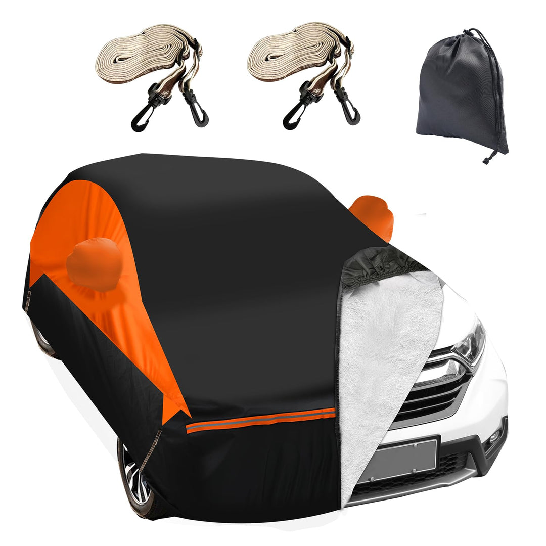 Autoabdeckung für Peugeot 208 2012-2019, 6 Schichten Outdoor Vollgarage mit Baumwolle gefüttert und