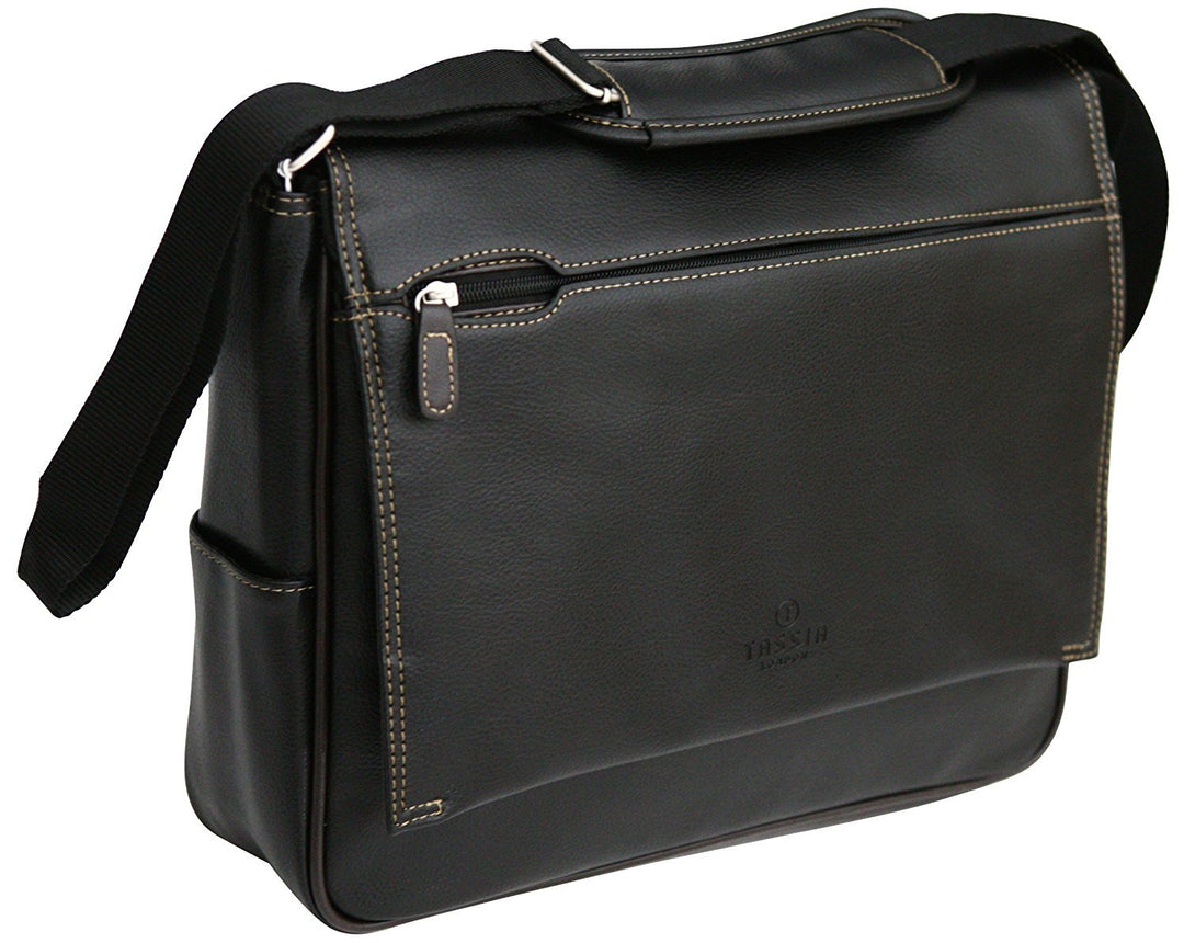 Aktentasche aus PU-Kunstleder - Messenger Bag für Laptops bis 15"