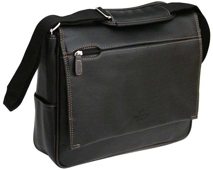 Aktentasche aus PU-Kunstleder - Messenger Bag für Laptops bis 15"