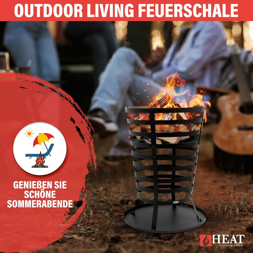 HEAT Outdoor Living Feuerkorb - Feuerschalen für den Grten - Feuerstelle Outdoor &amp; Feuertonne - Feue
