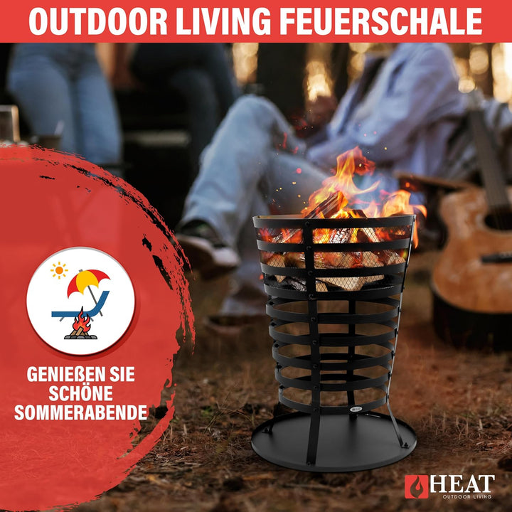 HEAT Outdoor Living Feuerkorb - Feuerschalen für den Grten - Feuerstelle Outdoor &amp; Feuertonne - Feue