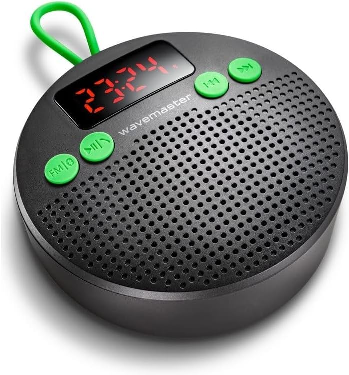 Wavemaster MOBI-3 - Tragbarer Bluetooth-Lautsprecher für Unterwegs (360° Klangfeld) mit Radio, Wecke