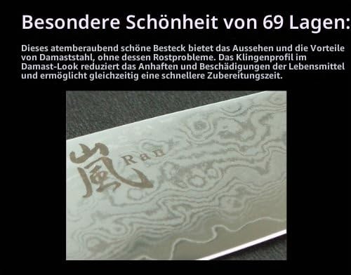 Yaxell RAN Universalmesser, Silber, 23,5 cm