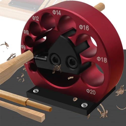 Dübelmacher Set, Dübelschneider, 8 Löcher, Verstellbares Rundungsgerät, Holzstab-Rundung Hilfswerkze