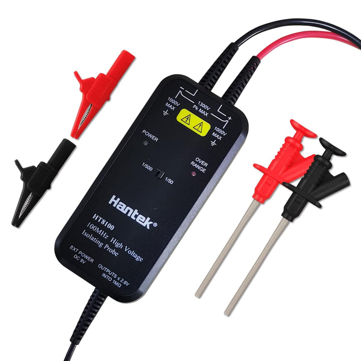 Hantek HT8100 Oszilloskop Sonde Hoch Stromspannung Differential Sonde, 100MHz Bandbreite, HT8100