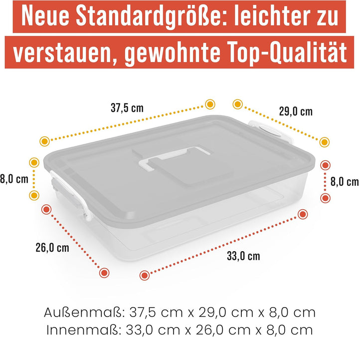 Chef Pomodoro 2 x Pizzaballenbox mit Deckel (35,6 x 27,9 cm), Teigbox Pizza, Pizzaboxen Teig, Pizzat