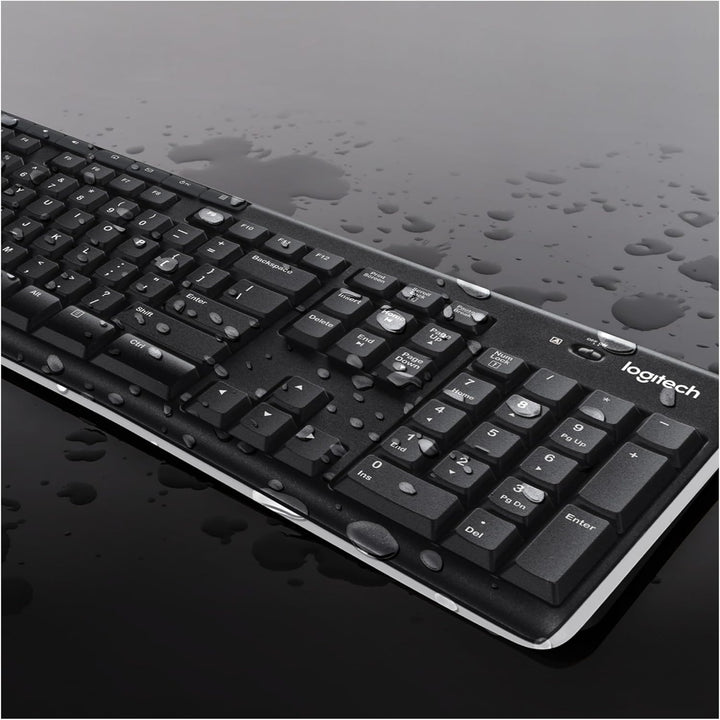 Logitech MK270 Kabelloses Set mit Tastatur und Maus für Windows, US QWERTY-Layout - Schwarz