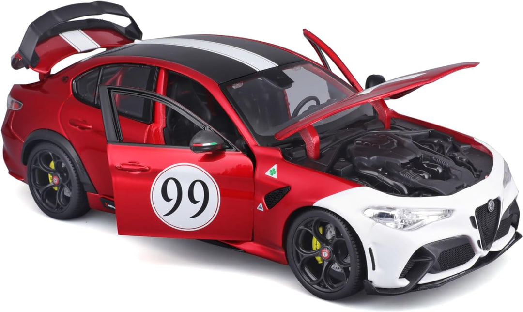 Bburago 11049R/W Miniaturauto aus der Kollektion, Alfa Red White