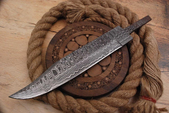 Damast Klinge Handgeschmiedete Damast Rohling Damascus blank blade 6031EA