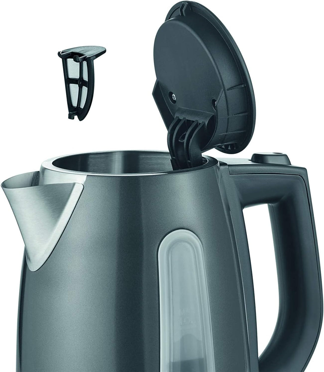 SEVERIN WK 9540 Wasserkocher (ca. 2.200 W, 1,0 L) grau-metallic/schwarz Single