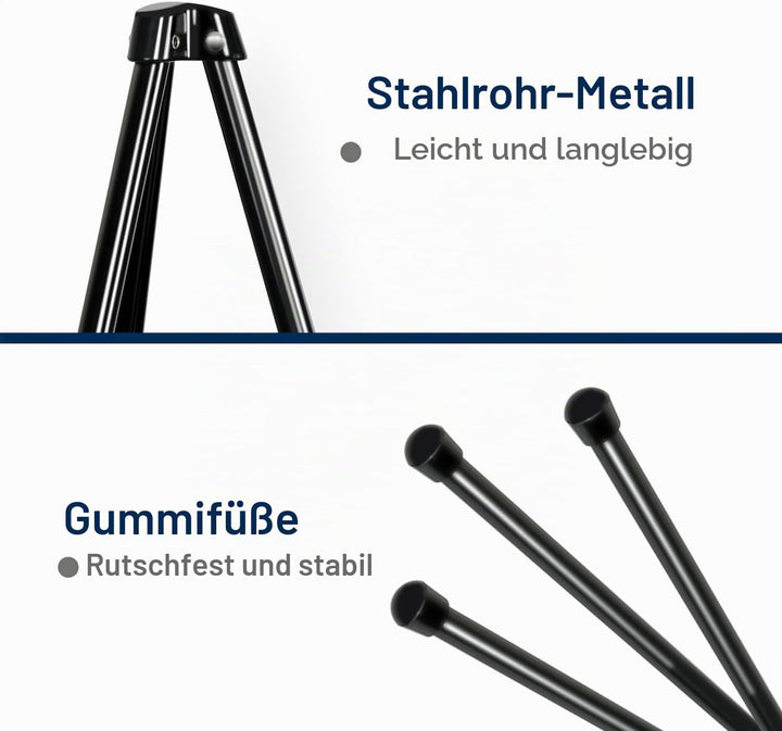 Staffelei, Ständer, schwarz, Staffelei, Kunst-Display, Stativ, zusammenklappbare Bodenstaffelei, lei