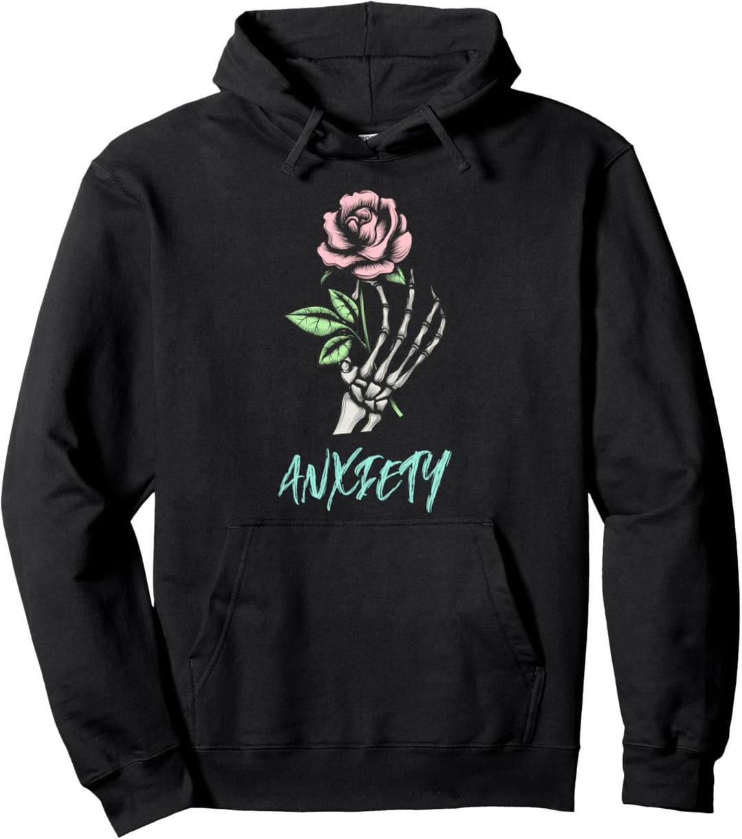 Gothic Rose Vintage | Pastel Goth Mädchen | Anxiety Pullover Hoodie