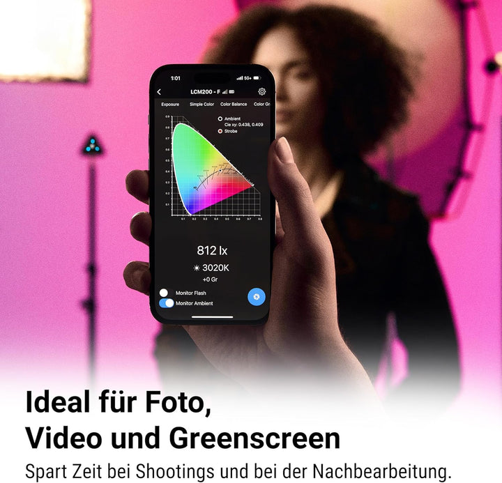 Datacolor LightColor Meter – Bluetooth-fähiges Licht- & Farbtemperaturmessgerät für Fotografie, Vide