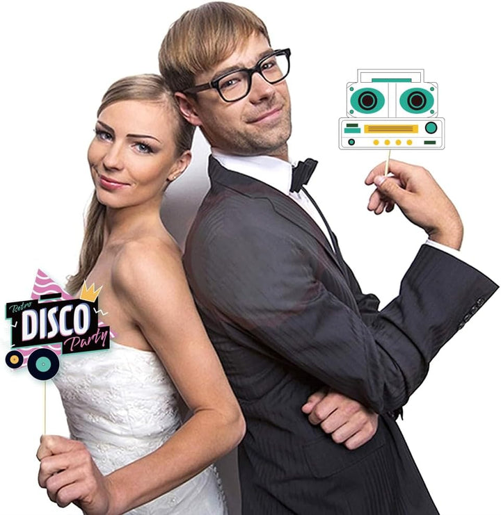 Party Foto Booth Requisiten (70er Jahre Disco Party), 70er Jahre Disco Party