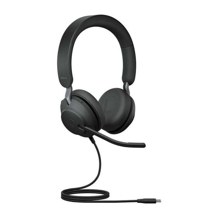 Jabra Evolve2 40 SE - Kabelgebundenes Stereo-Headset mit Geräuschunterdrückung und 3-Mikrofon-Techno