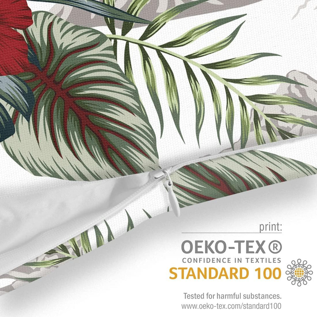 VOID Tropische Inseln Hibiskus Kissenbezug Kissenhülle Sofakissen Kissen Deko Outdoor-Kissen Dekokis