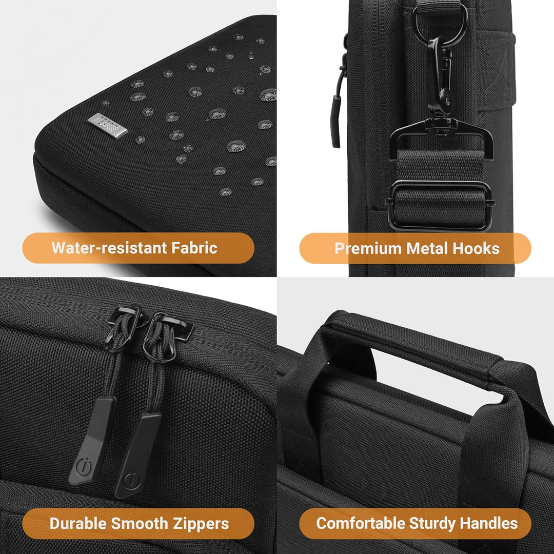 TECOOL 17,3 Zoll Laptoptasche, 360° Schutz Laptop Schultertasche Umhängetasche für 17-17,3 Zoll Leno