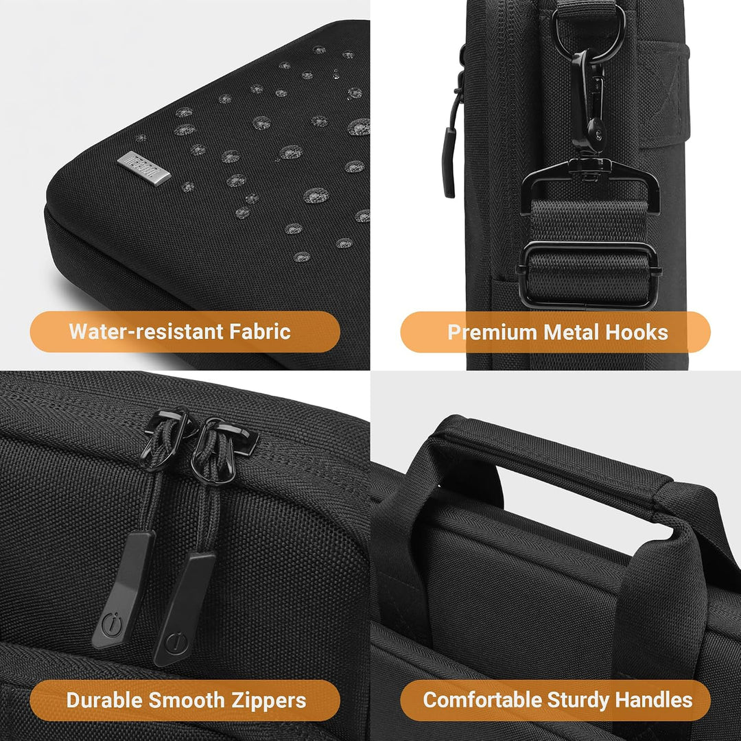 TECOOL 14 Zoll Laptoptasche, 360° Schutz Laptop Schultertasche Tasche | Wasserdicht Aktentasche Umhä