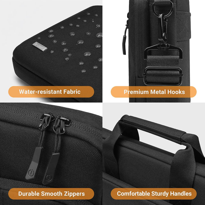 TECOOL 14 Zoll Laptoptasche, 360° Schutz Laptop Schultertasche Tasche | Wasserdicht Aktentasche Umhä