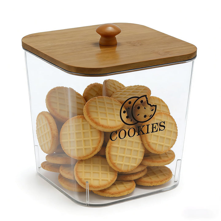 Keksdose Aufbewahrung 2L – Backzubehör Aufbewahrung Keksdose transparent luftdicht, Cute Cookie Stor
