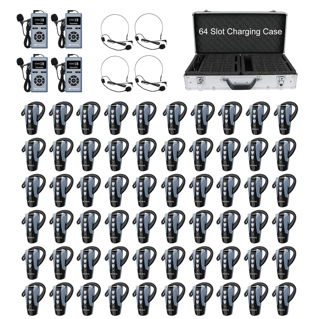 Retekess TT106S Drahtloses Tourguide-System, Tourguide-Headsets, 2.4G,One-Touch-Bedienung, Hochleist